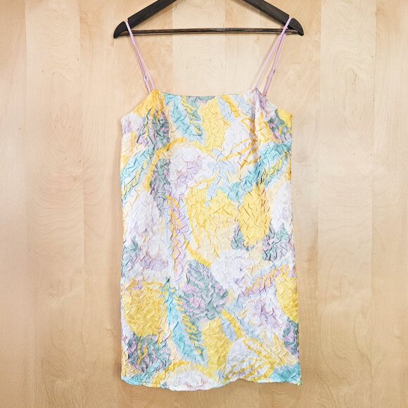 Urban Outfitters cactus rose tie back mini slip dress - Picture 1 of 8